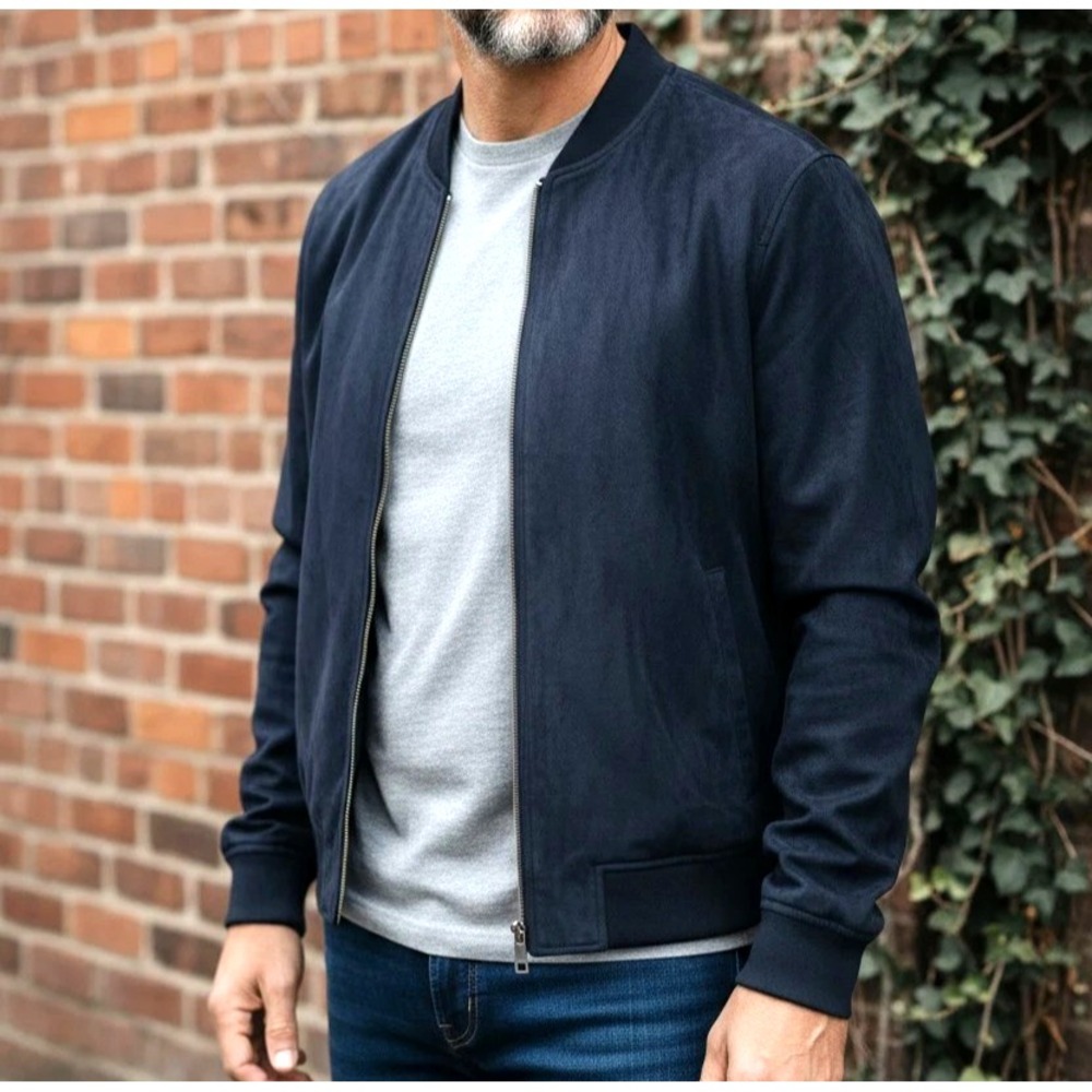 NWT  Goodfellow & Co Men's Size XL Navy "Bomber-Inspired" Jacket Waist Length